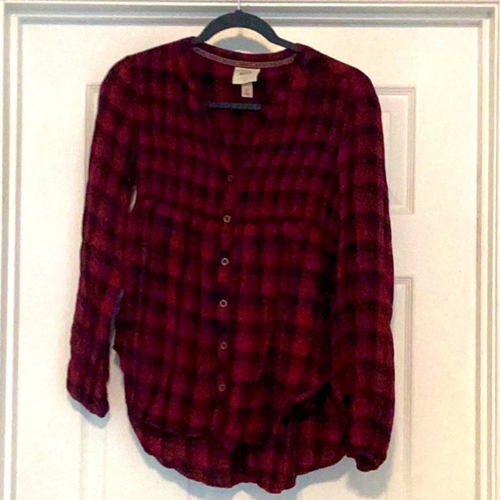 XS Knox Rose Red Plaid Shirt